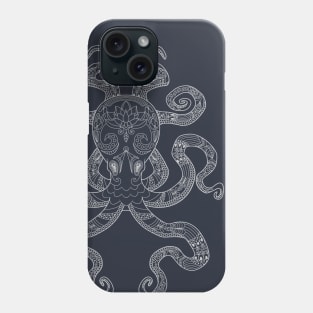 Color Me Octopus - Light Grey Phone Case