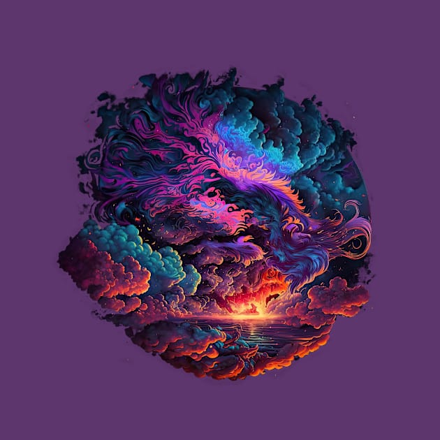 Extravagant Sunset - Cosmic Clouds Series by wumples