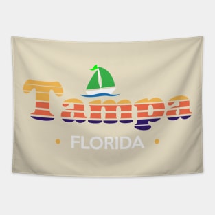 Tampa Florida Retro 80s design Tapestry