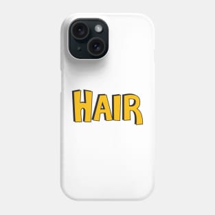 Film Crew On Set - Hair - Gold Text - Front Phone Case