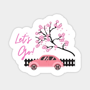 Pink travel Magnet