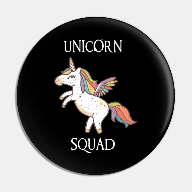 Unicorn Squad graphic for Girls Funny Unicorn print Pin by merchlovers