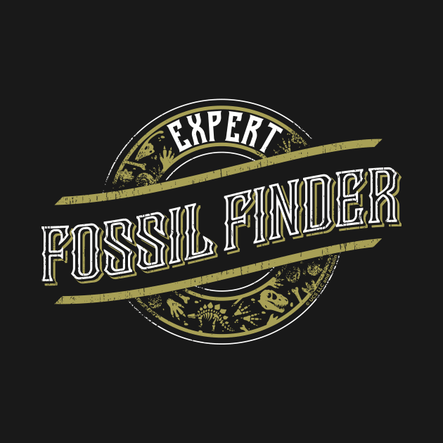 Expert Fossil Finder Vintage Badge by Wolfkin Design