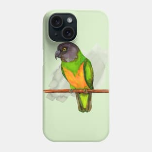 Senegal parrot watercolor Phone Case