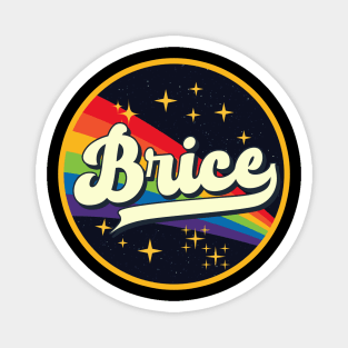 Brice // Rainbow In Space Vintage Style Magnet