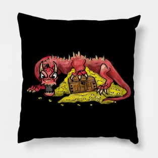 Edward The red dragon who guards his gold! Pillow