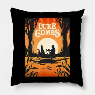 Vintage luke combs sunset Pillow