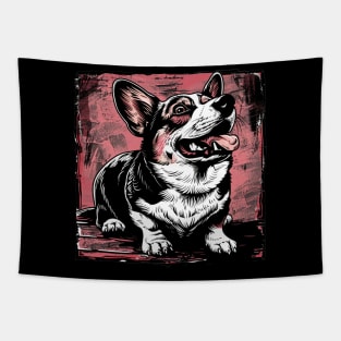 Retro Art Pembroke Welsh Corgi Dog Lover Tapestry