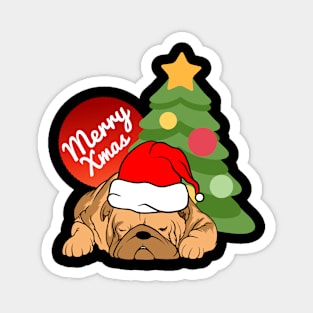 Christmas Dog Merry Xmas T-Shirt T-Shirt Magnet