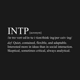 INTP Personality (Dictionary Style) Dark T-Shirt