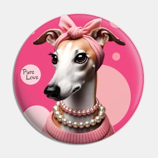 Greyhound Pink Pin