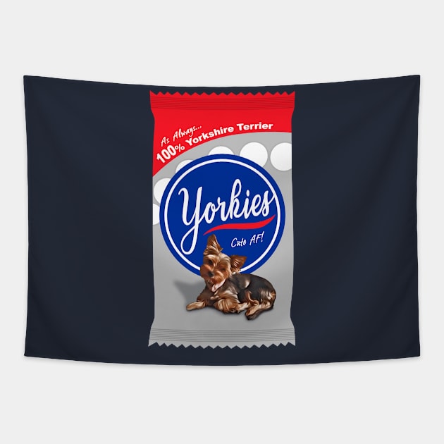 Yorkies Candy Tapestry by 1up VS CPU