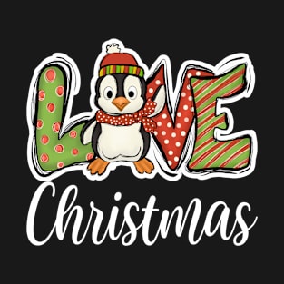 Cute Penguin Love Christmas Funny T-Shirt