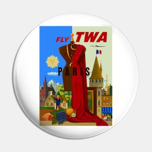 Retro, vintage, Paris, France, fashion Pin