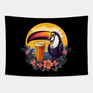 Toucan with Beer Tapestry