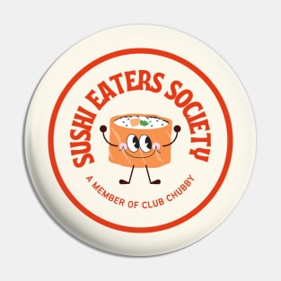 Happy Cute Sushi Retro Cartoon Pin