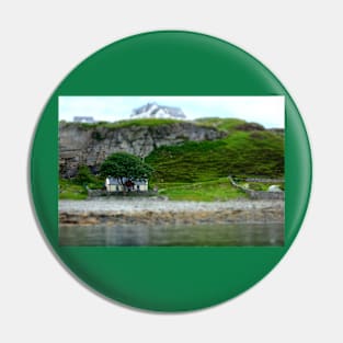 Miniature House on the Scottish Shore Pin