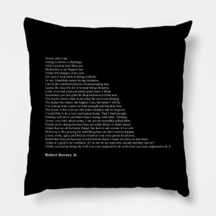 Robert Downey Jr. Quotes Pillow