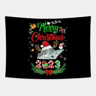 Merry Cruisemas 2023 Christmas Santa Reindeer Cruise Funny Tapestry