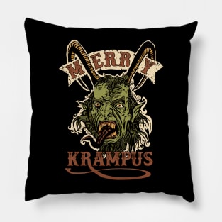 Merry Krampus Christmas Xmas Pillow