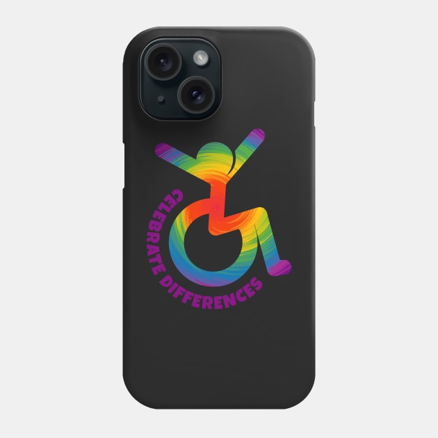 Celebrate Differences - Wheelchair Icon Phone Case by Teamtsunami6
