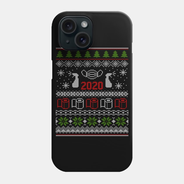 Ugly Christmas Sweater 2020 Toilet Paper Pandemic Funny Xmas Gifts Phone Case by WoowyStore