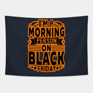 black friday, orange and black friday Tapestry