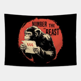 Number of the beast Iron Maiden monkey Tapestry