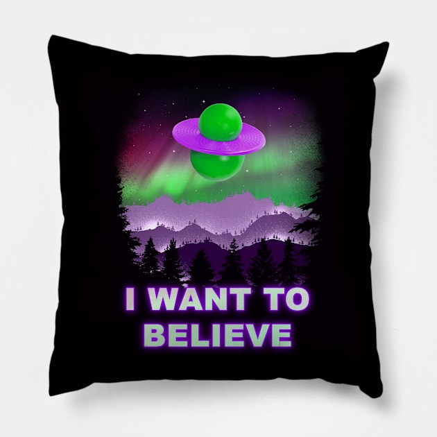 I Want to Believe Pillow by opippi