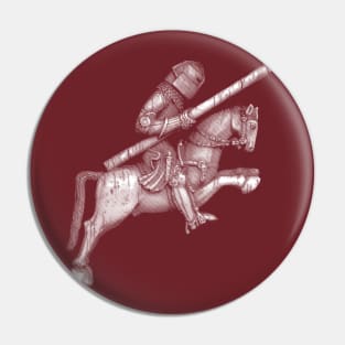 Charging Knight on Horse Pin