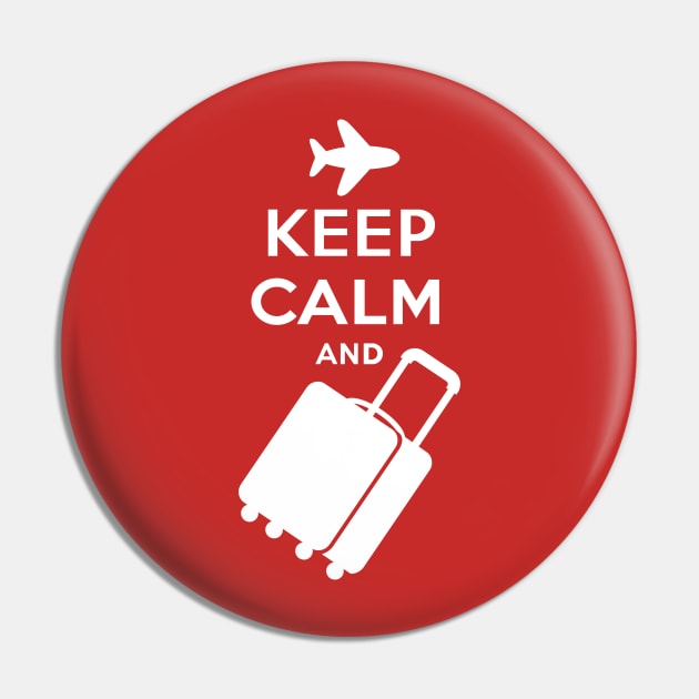 Keep Calm and Carry on Luggage Pin by cartogram