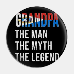 Grand Father St Sint Maartener Grandpa The Man The Myth The Legend - Gift for St Sint Maartener Dad With Roots From  Sint Maarten Pin