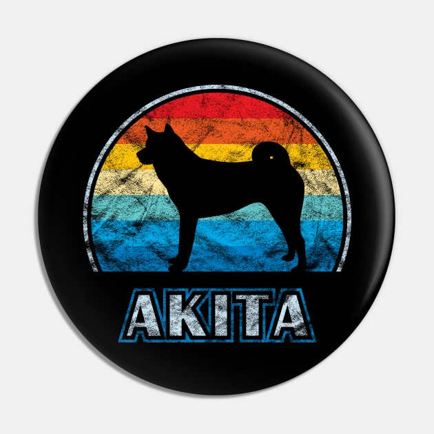 Akita Vintage Design Dog Pin by millersye