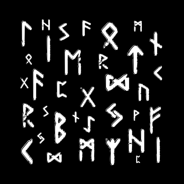 Viking runes, Elder futhark design by Time Nomads