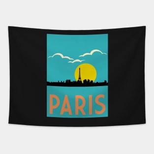 Paris, France, Travel Poster Tapestry