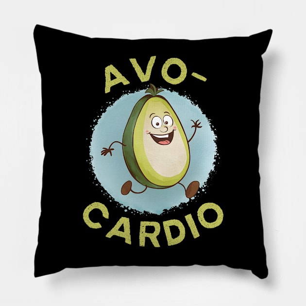 Avocardio Pillow by Inktopolis