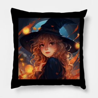 Halloween witch girl Pillow