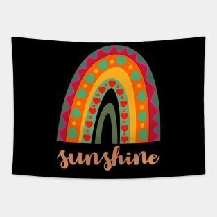 Sunshine Rainbow colored handrawn vintage retro Tapestry