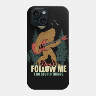 sasquatch Bigfoot Guitar Tree Phone Case