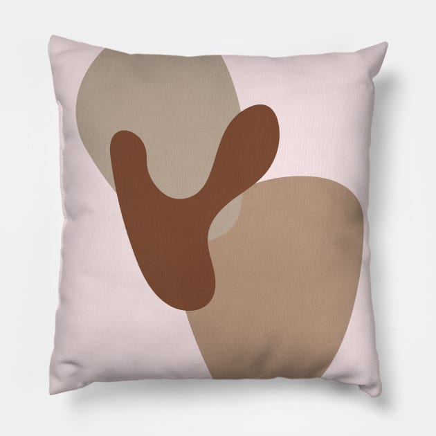 Modern Gallery Wall Decor, Minimal, Scandinavian Abstract, Geometric, Botanical Pillow by Colorable