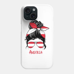 Austria girl, Proud Flag, Austria gift heritage, 	Austrian girlfriend Phone Case