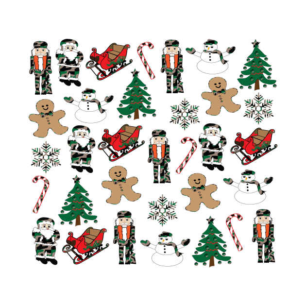 Holiday pattern, design, camouflage, Camo, Christmas by sandyo2ly