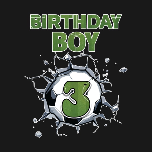 3rd Birthday Boys Soccer player Gift For Boys Kids toddlers by Patch Things All