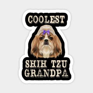 Coolest Shih Tzu Dog Grandpa Magnet