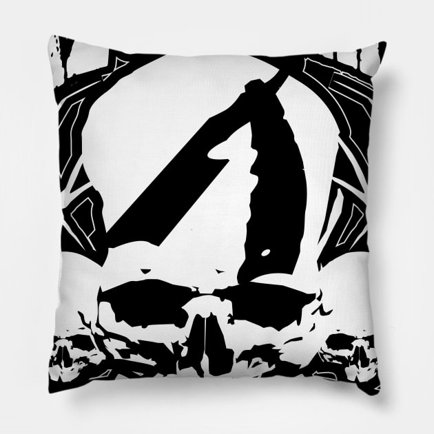 Razor Sharp Blades Pillow by Spikeani