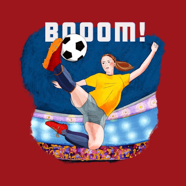 Booom! Soccer girl by SW10 - Soccer Art