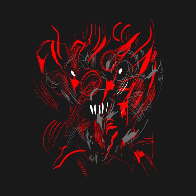 abstract demon face by Nikokosmos