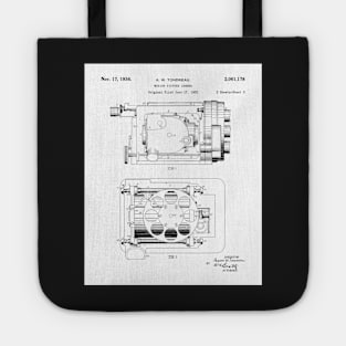 Film Camera Patent - Movie Lover Cinema Student Art - White Tote