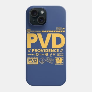 Vintage Providence PVD Airport Code Travel Day Retro Travel Tag Rhode Island Phone Case