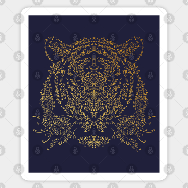 Ornamental Tiger - Tiger - Sticker